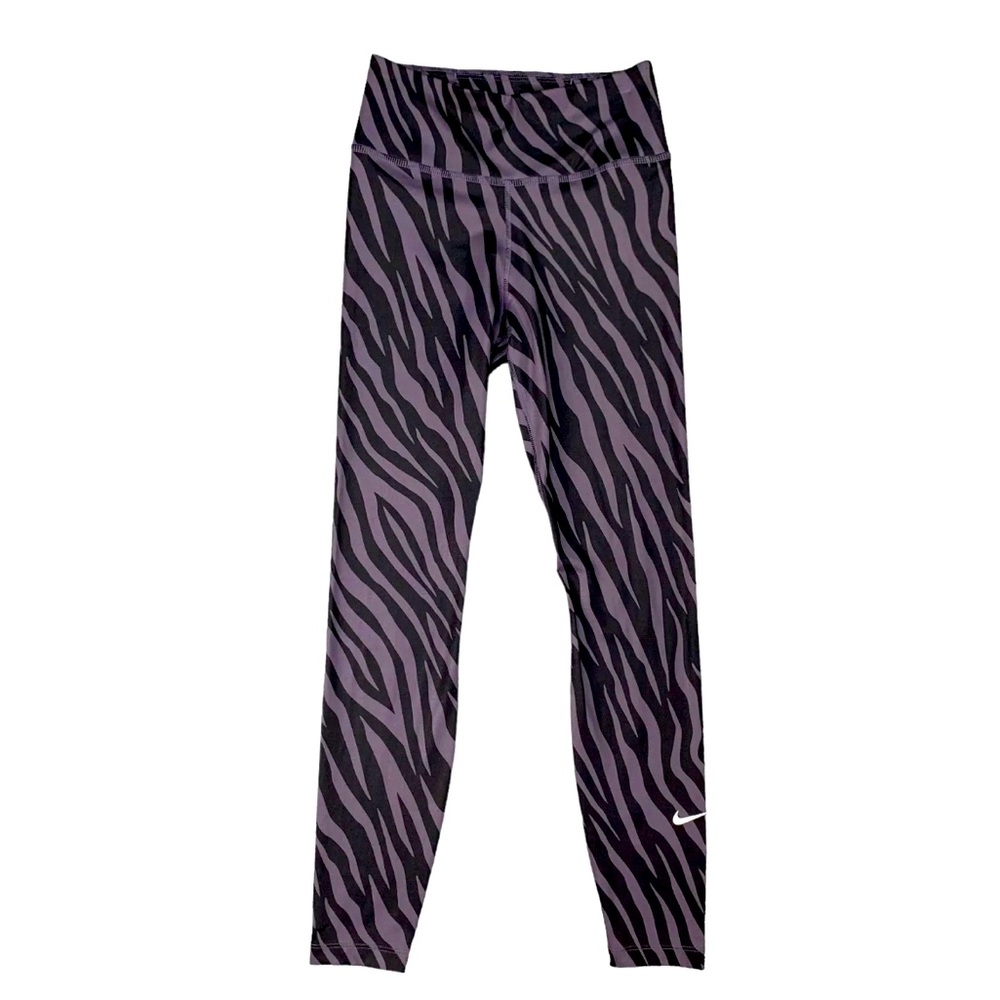 Nike Dri Fit Leggings Womens XS Purple Zebra